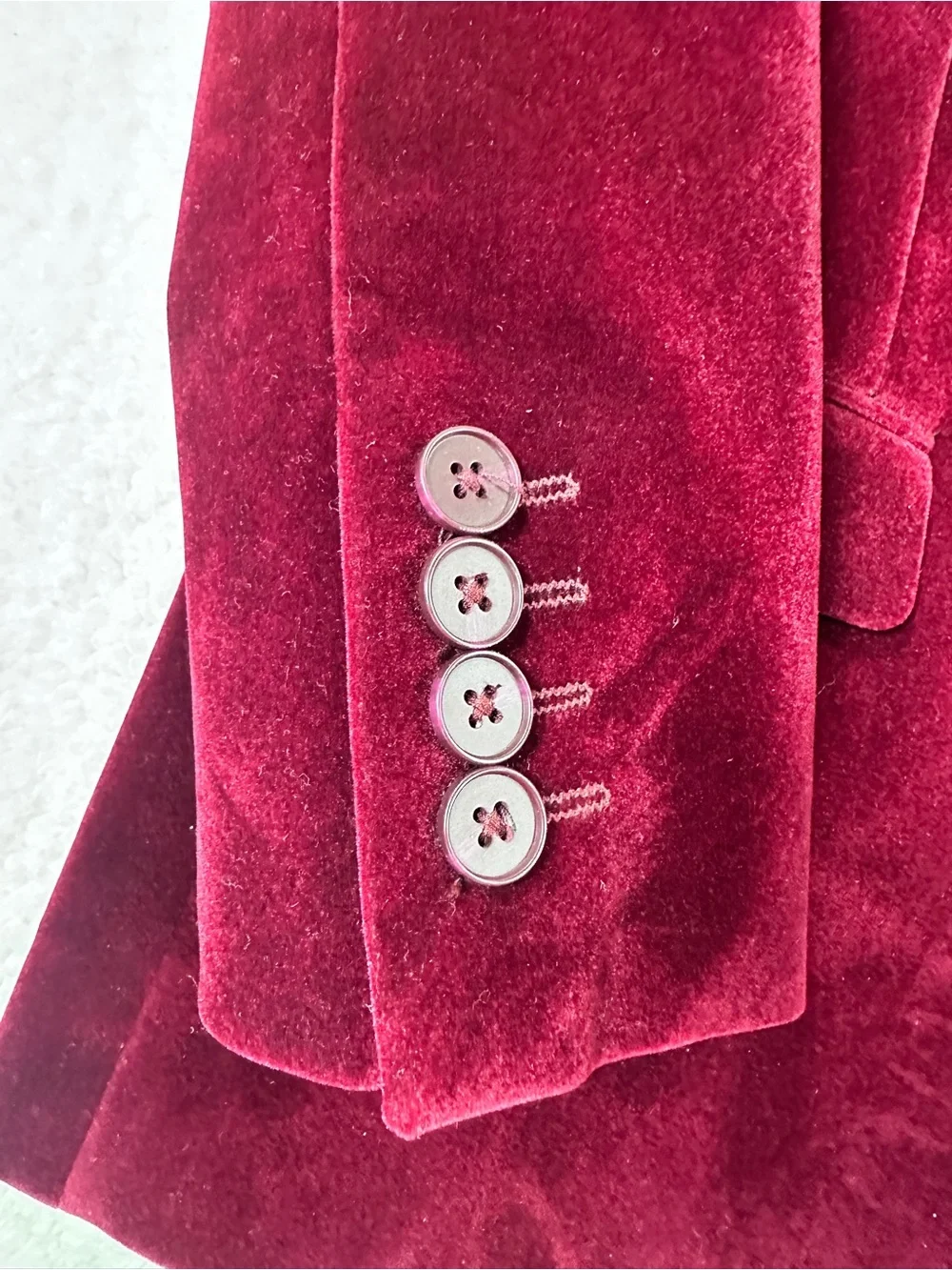Children's Velvet Blazer - Burgundy Red Size 10 NWOT